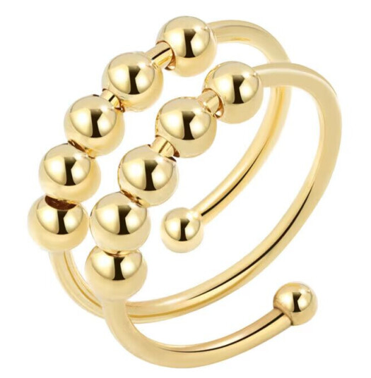 INF Ring mot stress av kobber, justerbar Gull 17 mm INF Ring mot stress av kobber, justerbar Gull 17 mm