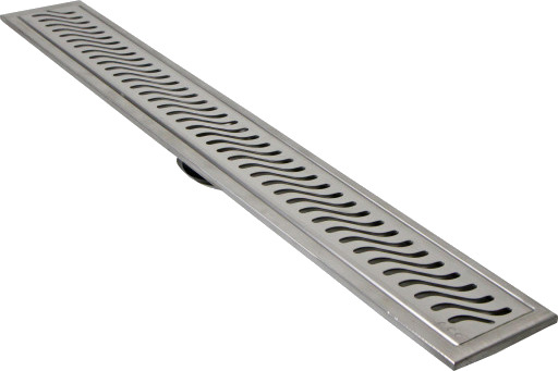 ACO 685 mm takrennebeslag med flaggrist, frittstående stainless steel