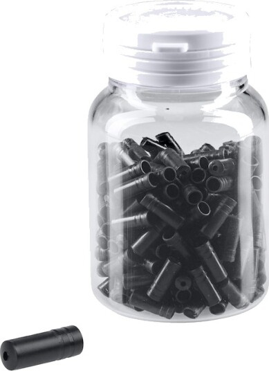 FORCE kabelender til 4mm girkabel 200 stk. i plast svart
