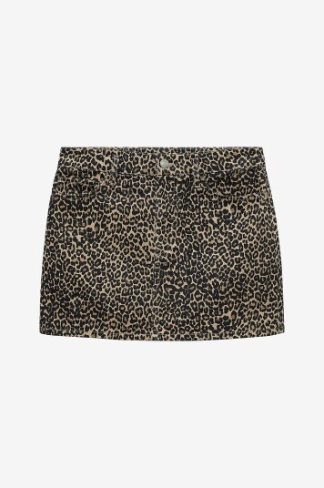 Mango Skjørt Leopard Brun