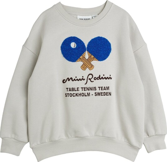 Mini Rodini Table Tennis Chenille Sweatshirt Grey 128/134 Mini Rodini Table Tennis Chenille Sweatshirt Grey 128/134