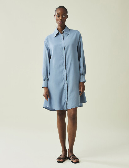 Lexington Clothing Arabella Lyocell Dress - Blue - S