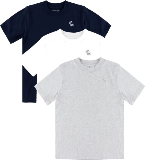 Abercrombie Kids 3T 3Pk Ss Tee Navy 132/140