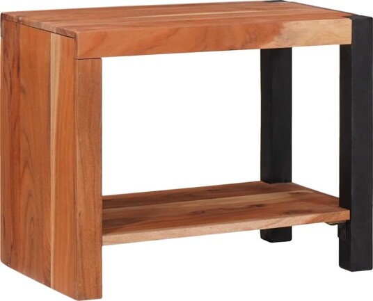  Bokhylle Brun svart 50 x 30 x 40 cm Solid akasietre