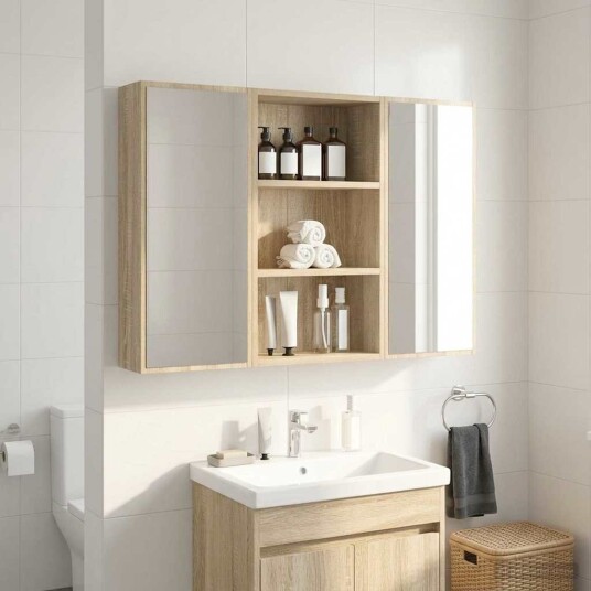  Baderom veggskap Sonoma eik 40 x 16 x 62,5 cm Konstruert tre