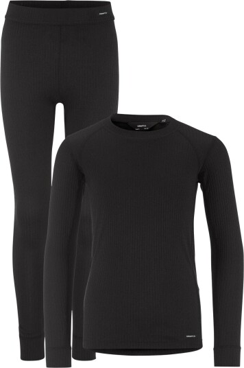 Craft Baselayer Set 2 Jr Svart 146/152 - Myk og komfortabel trøye og bukser