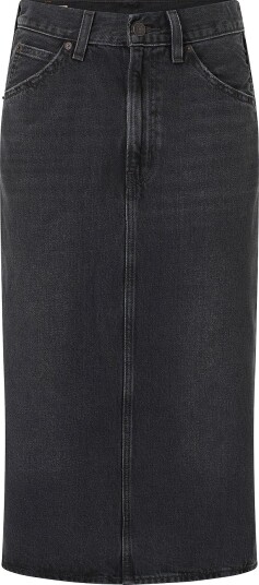 Levi's Denim skjørt HR Back Slit Skirt Svart