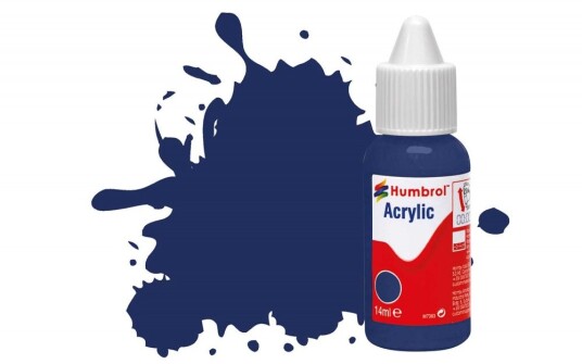 Humbrol Akryl No 15 Midnight Blue - Blank 14ml Dropper Bottle