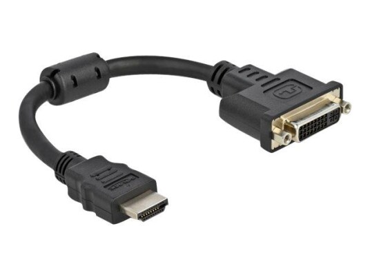 Delock HDMI til DVI Video Adapter 20 cm - Svart