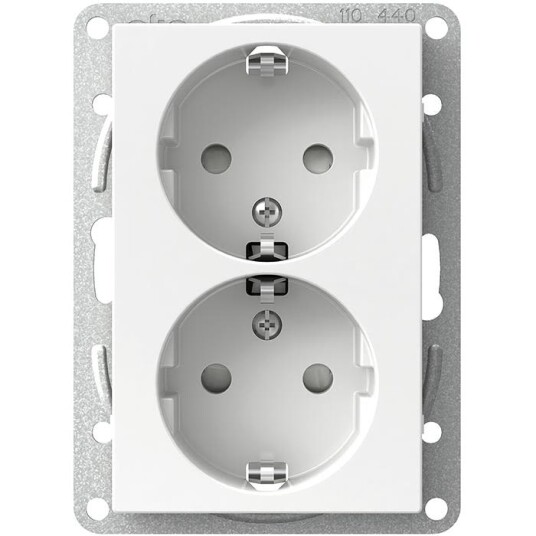 Schneider Electric Exxact WDE002184 Stikkontakt jordet, 2-veis, lav