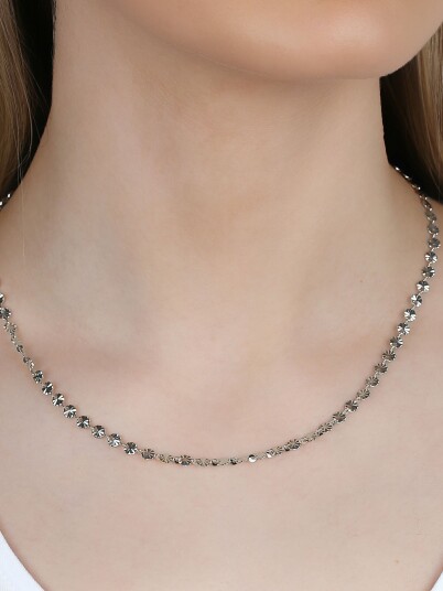 Snö Of Sweden Rule starburst neck 42cm Sølv ONE SIZE