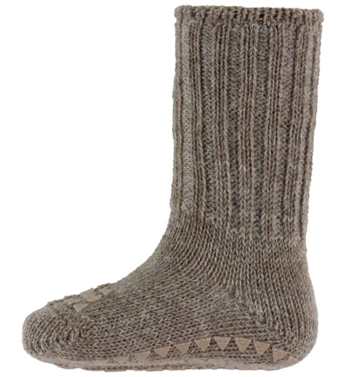 GObabyGO non slip socks alpaca – walnut 1 2år