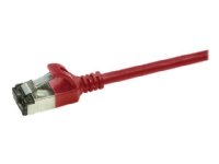 LogiLink SlimLine - Koblingskabel - RJ-45 (hann) til RJ-45 (hann) - 1 m - STP - CAT 6a - halogenfri, formstøpt, uten hindringer, flertrådet - rød, RAL 3031
