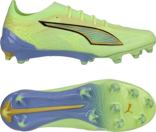 PUMA Ultra 6 Ultimate FG Light Up Grønn/Isblå/lavendel Kvinner Gress (FG) størrelse 38½
