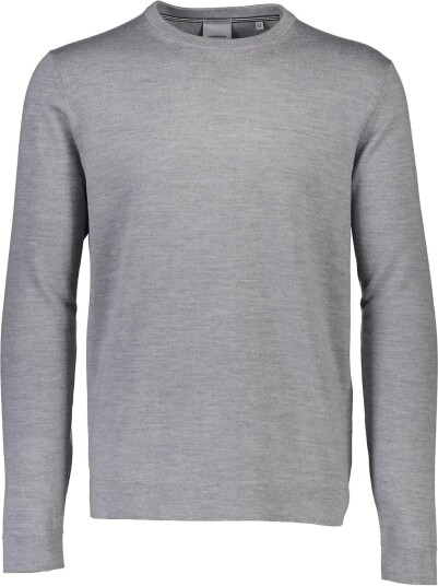 Lindbergh Black 100 % Merino Crew Neck Knit Grey XL