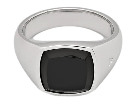 Tom Wood Jewellery Kay Ring Polished Onyx Ring Sølv 64 Tom Wood Jewellery Kay Ring Polished Onyx Ring Sølv 64