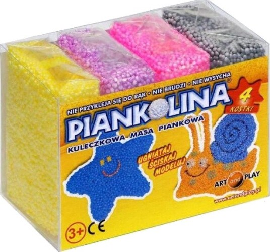 Art And Play Piankolina Modellervoks 4 Blokker Gul