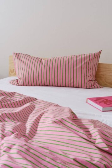 Sima putetrekk 90x50 cm økologisk Rosa/grønn