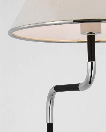 Rigby Floorlamp Polished nickel