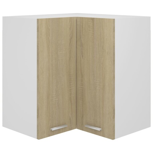 vidaXL Hengende hj?rneskap sonoma eik 57x57x60 cm sponplate vidaXL Hengende hj?rneskap sonoma eik 57x57x60 cm sponplate