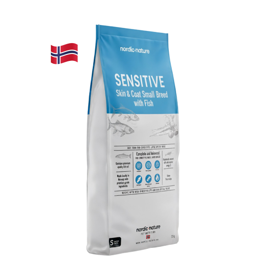 Nordic Nature Sensitive Skin & Coat Fisk 6 kg Tørrfôr for Små Hunder
