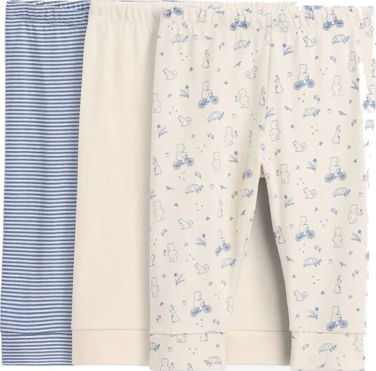 GAP Baby First Favorites Organic Cotton Pull On Pants (3 Pack)   BAINBRIDGE BLUE   62/74