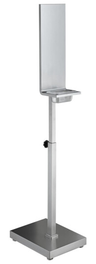 VEGA Gulvstativ dispenser desinfeksjonsmiddel Atakor; 40x160x30 cm BxHxD; Sølvfarge VEGA Gulvstativ dispenser desinfeksjonsmiddel Atakor; 40x160x30 cm BxHxD; Sølvfarge