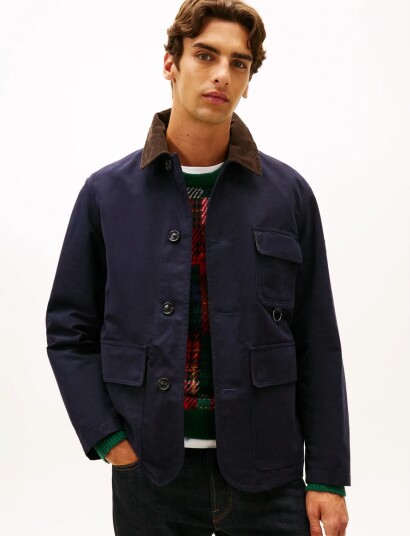 Tommy Hilfiger Waxed Barn Jacket   Navy   S