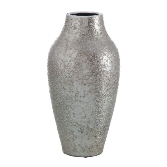 Bigbuy Home Vase Keramikk Sølv 23 X 23 X 40 Cm