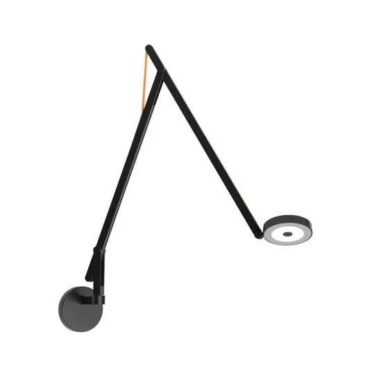 Rotaliana String W2 Vegglampe w/Hull DTW Matt Svart/Orange