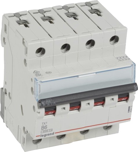 Legrand TX³ MCB automatsikring B6 4P 4M 6/6kA