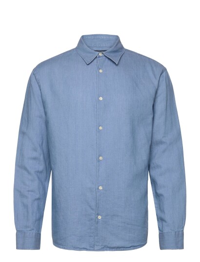 Lexington Clothing | Loose Indigo Linen/Tencel Shirt | S
