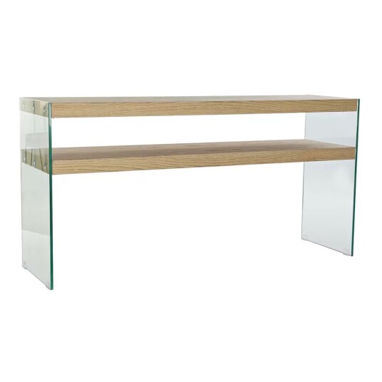 Entremøbel DKD Home Decor Krystall Gjennomsiktig Lysebrun 160 x 45 x 80 cm Tre MDF