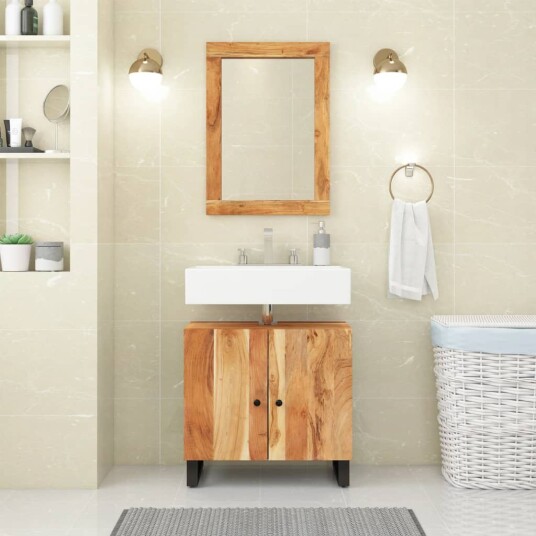 vidaXL Servantskap 62x33x58 cm heltre akasie og konstruert tre