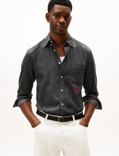 Tommy Hilfiger Workwear Denim Rf Shirt - Grey - XXL Tommy Hilfiger Workwear Denim Rf Shirt - Grey - XXL