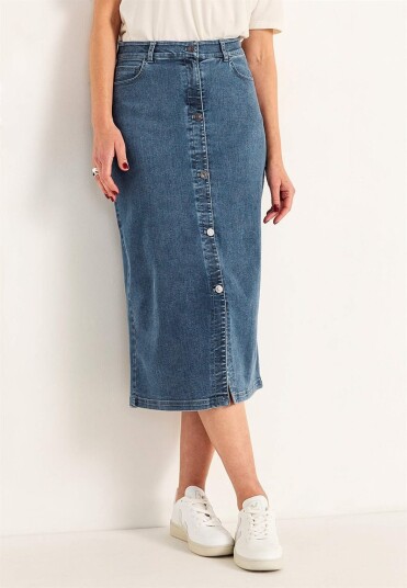 Superstretch denim skjørt Superstretch denim skjørt