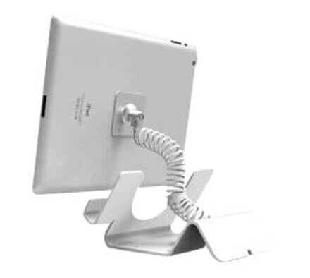 Compulocks Universal Security Tablet Holder White With Security Coiled Cable Lock and Plate