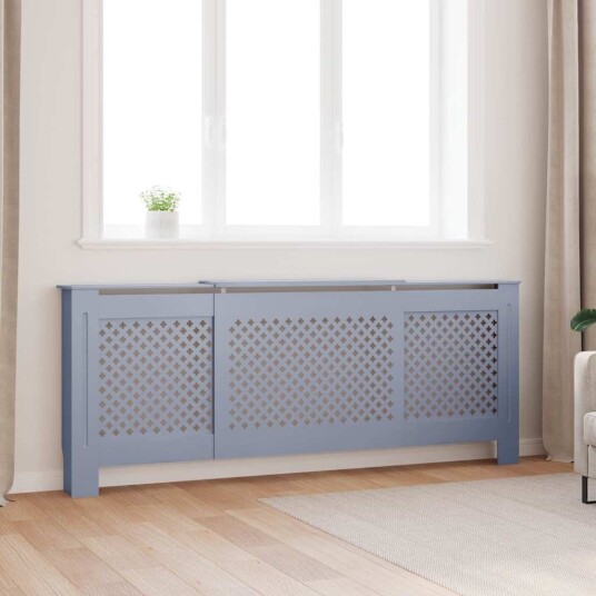 Radiatordeksel MDF grå 205 cm