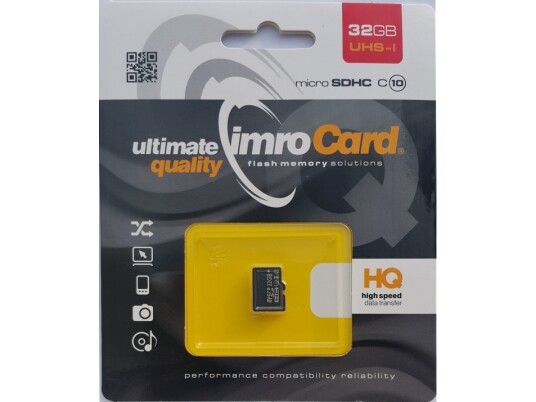 Imro 10/32G Uhs-I Adp, 32 Gb, Microsdhc, Klasse 10, Uhs-I, 82 Mb/S, 21 Mb/S Imro 10/32G Uhs-I Adp, 32 Gb, Microsdhc, Klasse 10, Uhs-I, 82 Mb/S, 21 Mb/S
