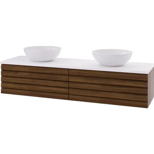 Servantskap Linn Bad Selma 160 cm 1 Dobbel Skuffer Eikestav 160816STD