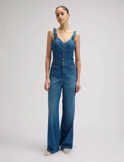 Lee Jeans Cut Out Jumpsuit Blue M x 00 Lee Jeans Cut Out Jumpsuit Blue M x 00