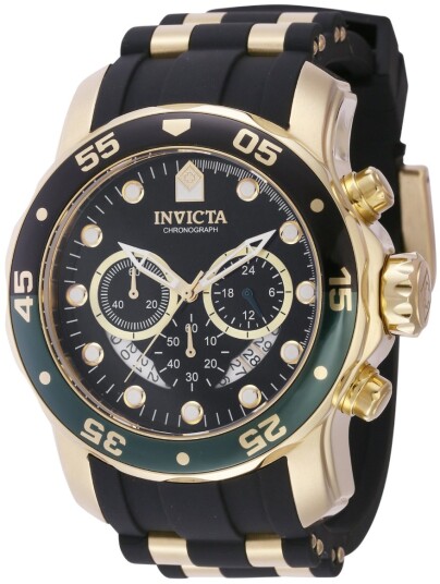 Invicta Herreklokke 44522 Pro Diver Sort/Gulltonet stål Ø48 mm
