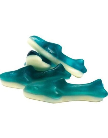 1 kg Damla Gummy Sharks Pose med Vingummi og Skumgodteri Formet som Haier 1 kg Damla Gummy Sharks Pose med Vingummi og Skumgodteri Formet som Haier