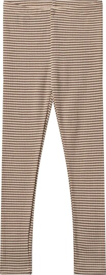 Wheat Leggings Ull Agi Tre Stripe Wheat 10 år (140) Leggings Brun Hvit
