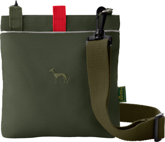 Hunter Snackbag Alva med skulderrem i olivengrønn polyester til hundetraining