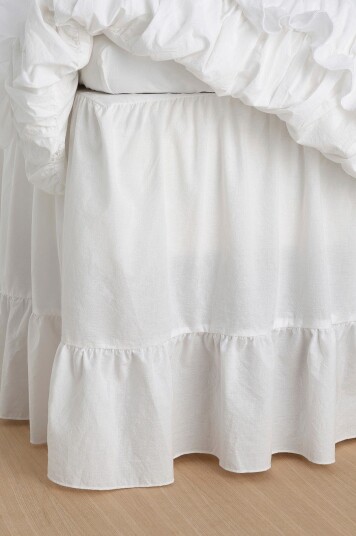 Ellos Home   Sengekappe Juliette Giant i vasket bomull 60 cm   Hvit