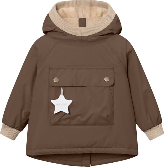 MINI A TURE Matbabywen Fleece Lined Winter Anorak. Grs   CHESTNUT BROWN   92