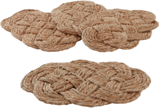 SICILY bordbrikke 4-pk Natur