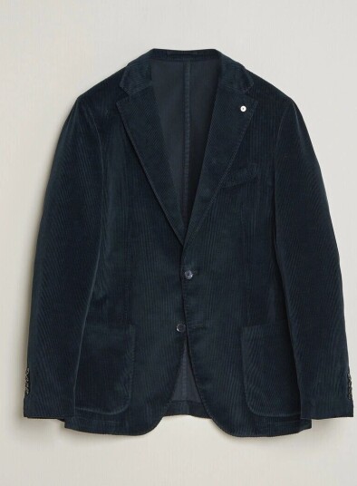 L.B.M. 1911 Jack Corduroy Blazer Navy
