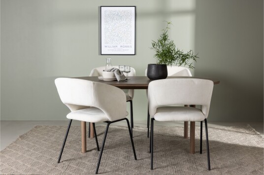 Venture Home Andy Spisegruppe 180 cm Oval med 4 Day Stoler Sort